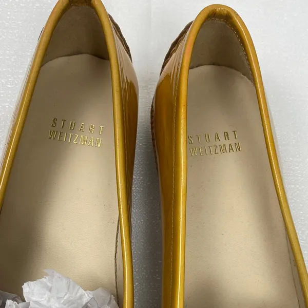 Stuart Weitzman Mustard Yellow Loafers Size 7 M - Image 3