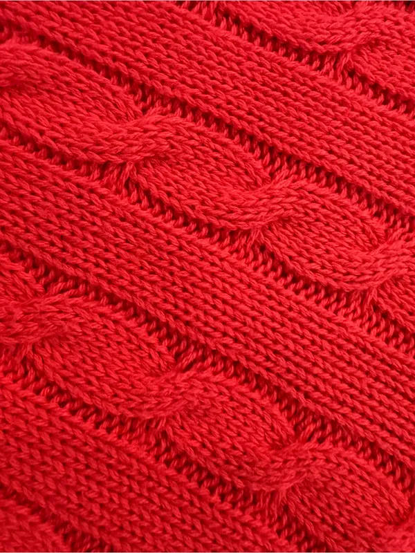 Lilly Pulitzer Bright Red orange  Cable Turtleneck Sweater - Image 2