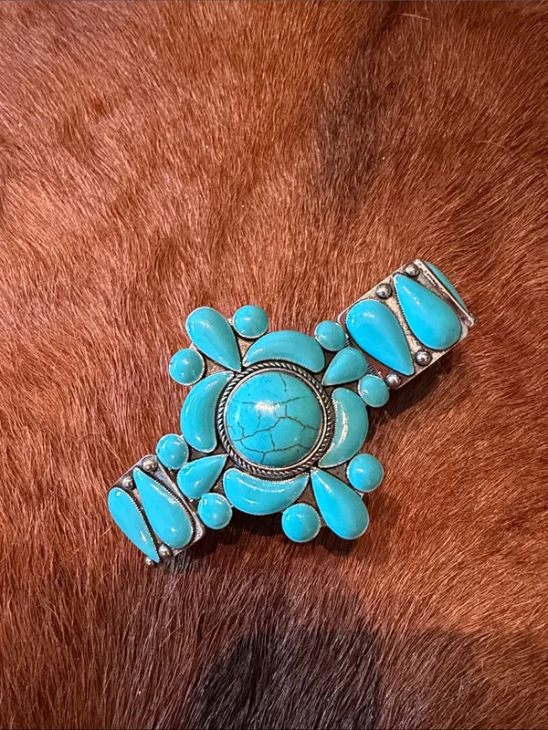 NWT Southwestern Turquoise Jewelry Set: Y-Necklace, Ring, Bracelet & Earring set - Image 3