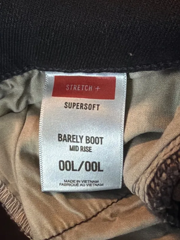 Express Barely Boot Mid Rise Supersoft Stretch + Jeans Dark Blue Denim Sz 00L - Image 5