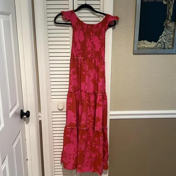 Abel The Label Women's Red and Pink Dress - Image 2