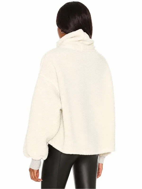 NWOT We The Free Elk Mountain Sherpa Pullover Opal Milk Medium Oversized Cozy - Image 2