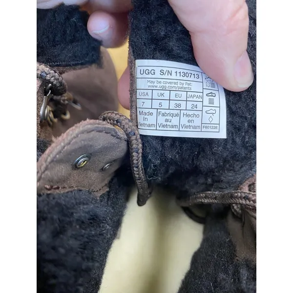 UGG Romely Heritage Women's Size 7 Brown Suede Lace-Up Outdoor Snow Boots S60 - Image 7