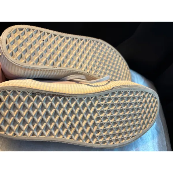 Vans Old Skool Light Pink Leather Ribbed Platform Sneakers Womens 9 Mens 7.5 - Image 6