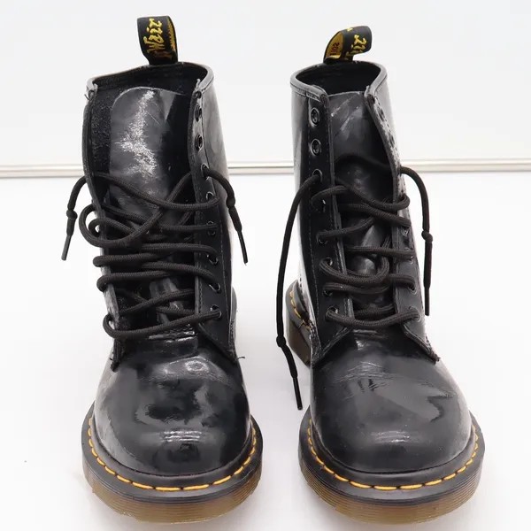 Dr. Martens 1460 Black Patent Leather 8-Eye Combat Boots US Women 7 - Image 4