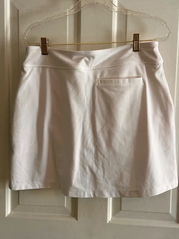 Nike Golf White Tennis Skirt with Black Swoosh M activewear golf - Image 6