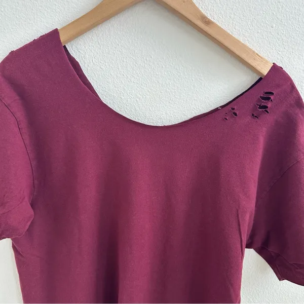 Vans Burgundy Off the Shoulder Tee - Image 6