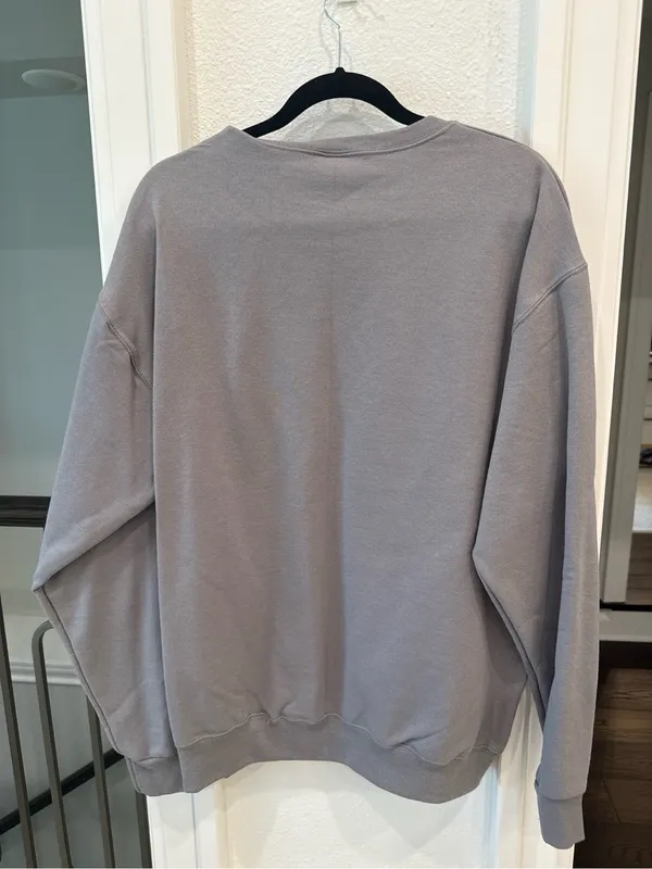 Jerzees Nublend Gray “Made to Worship” Embroidered Sweatshirt Large NWT - Image 5