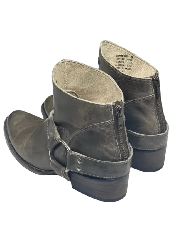 FREEBIRD by Steven aso Free People 𖤐 Santiago Distressed Leather Booties Boots 𖤐 Taupe - Image 7