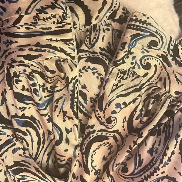 Zara Black and White Paisley Blouse size S - Image 4