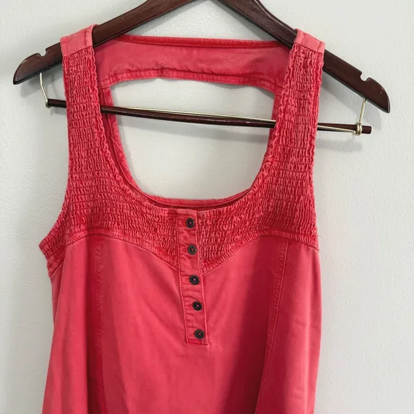 Saltwater‎ Luxe Women's Boho Poppy Red Smocked Mini Dress SZ Medium NWT - Image 5