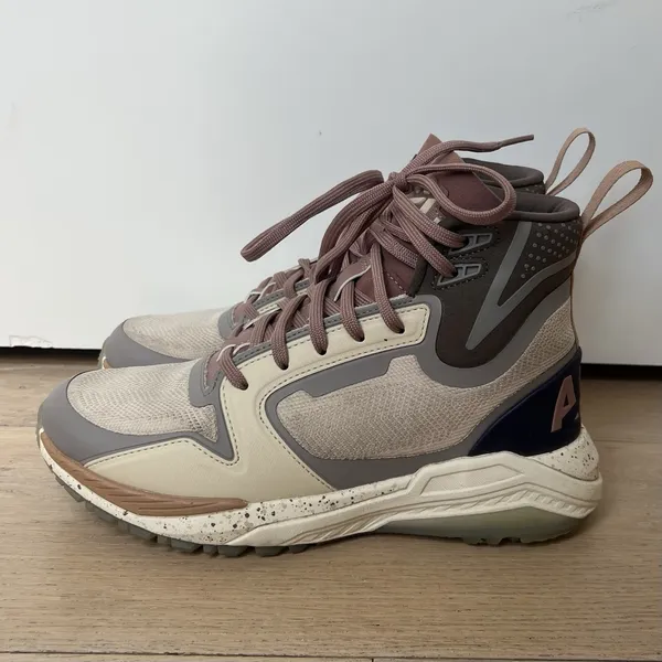 APL Techloom Defender Sneakers Hi Top Women's Size 6 Tan Brown Plum - Image 3