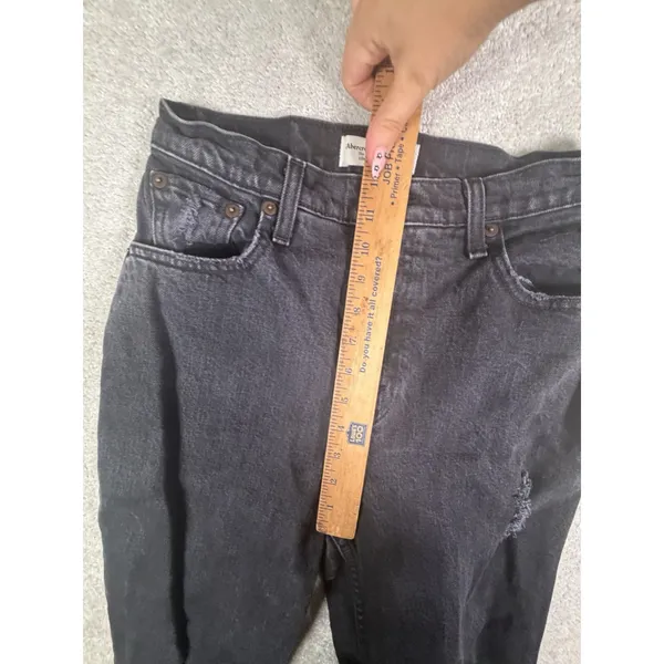 Abercrombie & Fitch The 90s Straight Ultra High Rise Jeans 27/4 Black Curve Love - Image 8