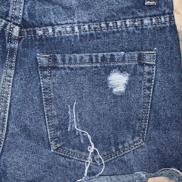 YOLO distressed blue Jean shorts Small‎ - Image 5