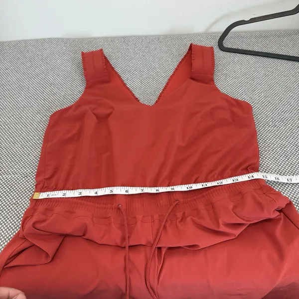 Athleta Savannah Jumpsuit Romper 4 Wide Leg Casual Current Red - Image 13