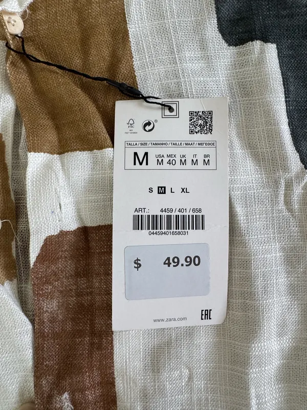 Men’s Zara button down multi color  - Image 2