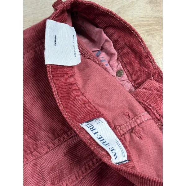 NWT Free People We The Free Risk Taker High Rise Straight Pants Corduroy size 30 - Image 13