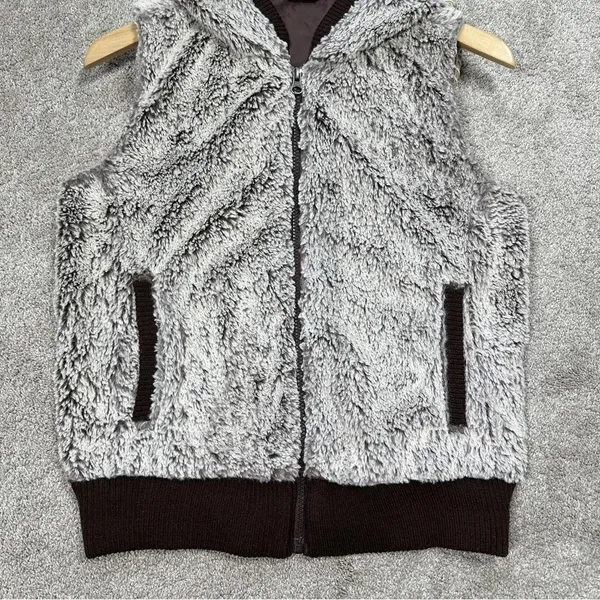 Patagonia Women’s Conejo Vest Hooded Fleece Fuzzy Full Zip in Java Brown Size S - Image 5