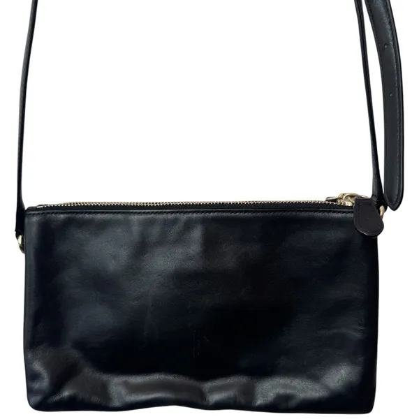 Coach "Crosby" Double Zipper Leather Purse Black Capsule‎ Luxury Old Money Chic - Image 6