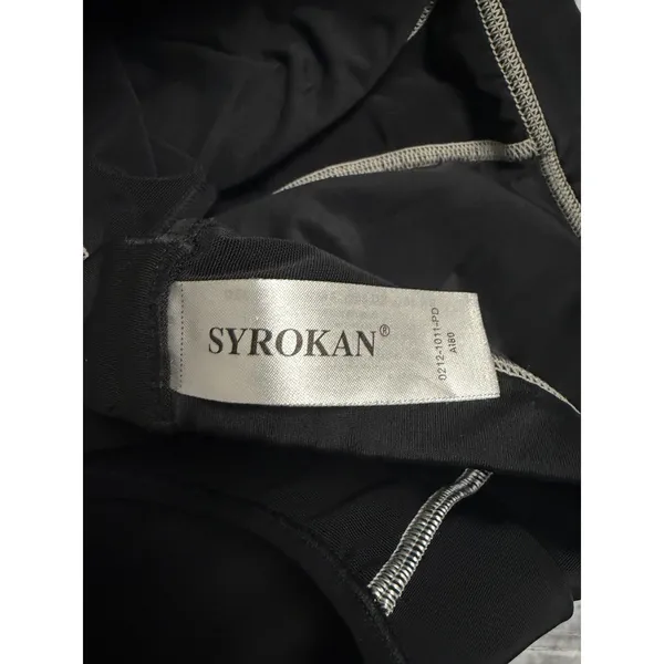 SYROKAN Full Coverage Sports Bras Racerback Wireless Size 36D Black Adjustable - Image 5
