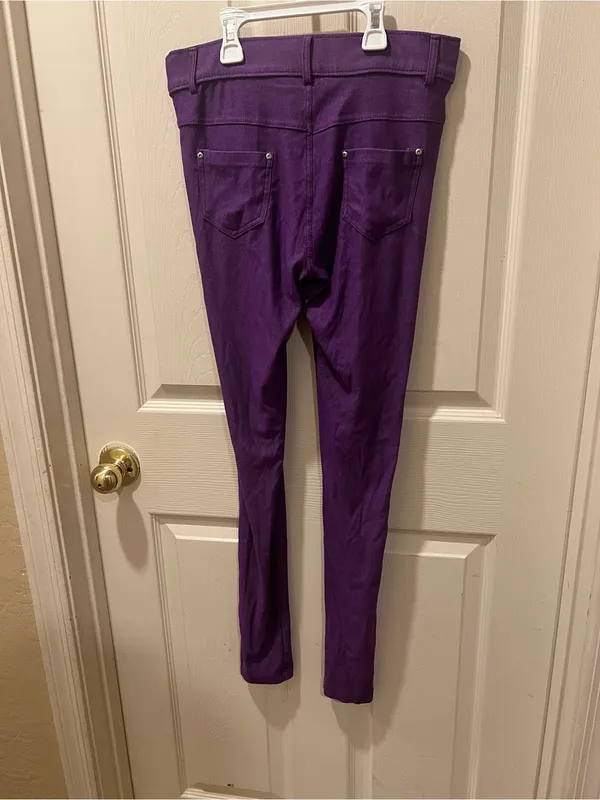 Purple Stretch Skinny Jeans Women’s Size M High Rise - Image 2