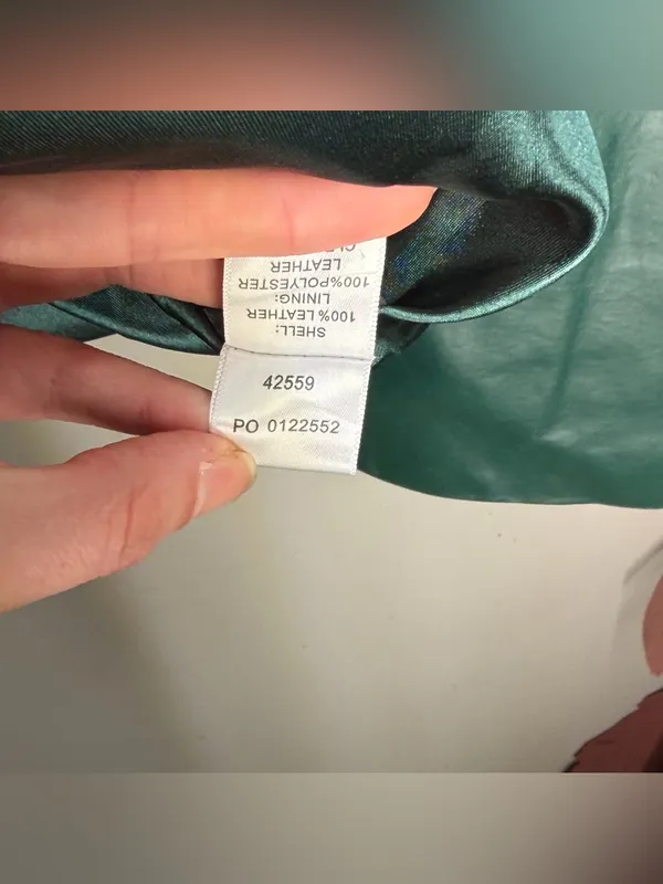 Chadwicks Vintage Y2K Deep Green 100% Leather Blazer Tailored Capsule Classic - Image 10