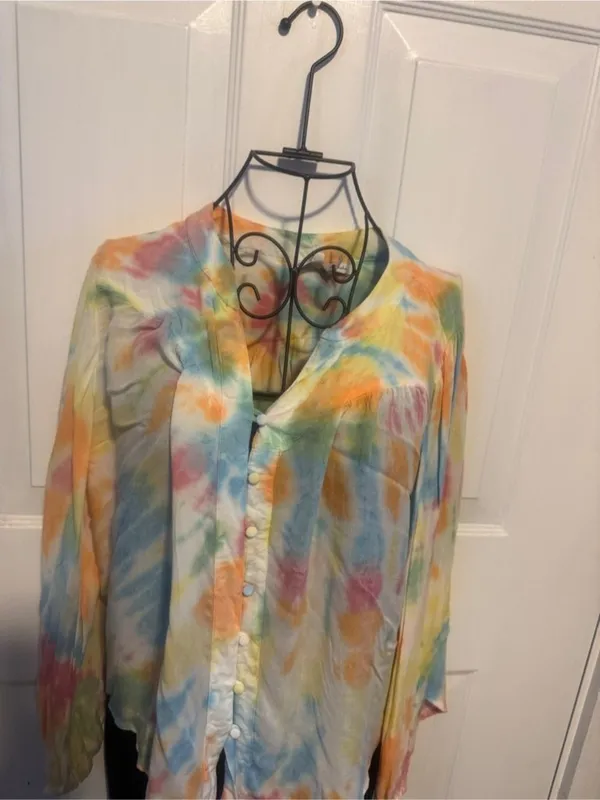 Young Fabulous and Broke tie dye Blouse multi colored M - Image 5
