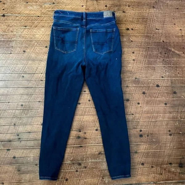 American Eagle dark wash highest rise normcore 10 short jeggings - Image 3