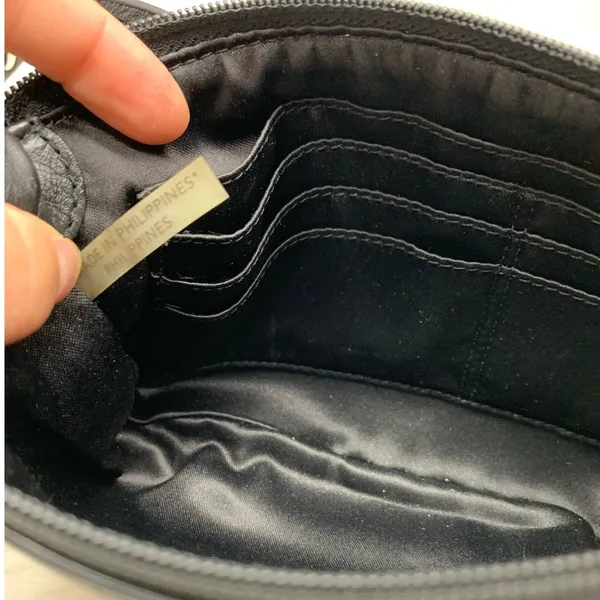 y2k COACH Black Signature Canvas Mini Purse Wristlet with Card Slots - Image 9