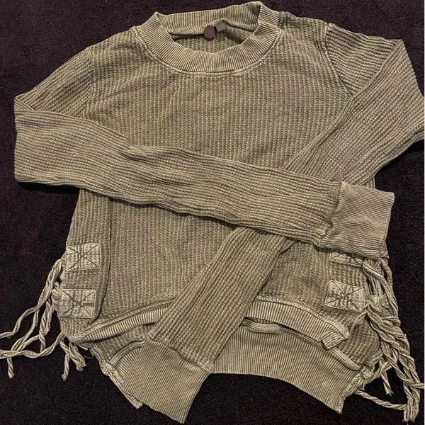 Free People Waffle Long Sleeve - Image 3