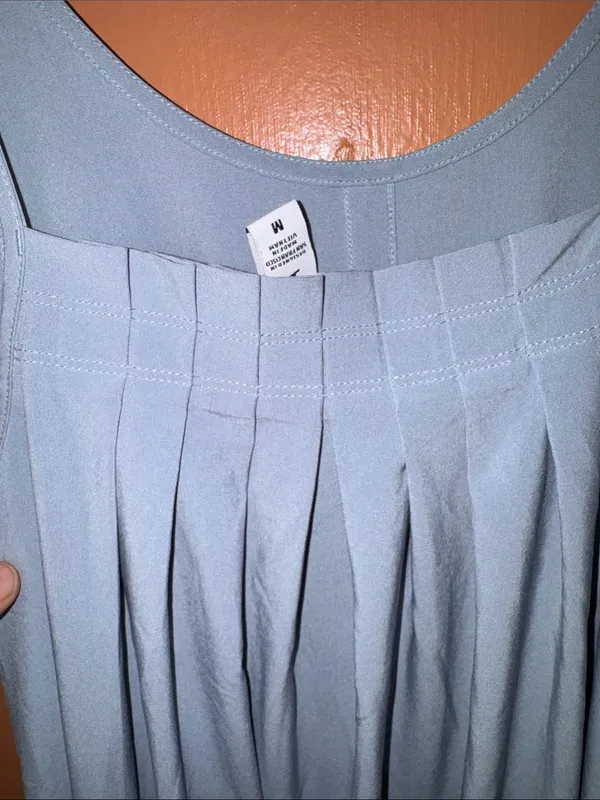 Athleta Hayes Pleated Maxi Dress in the color dusty blue - Image 9