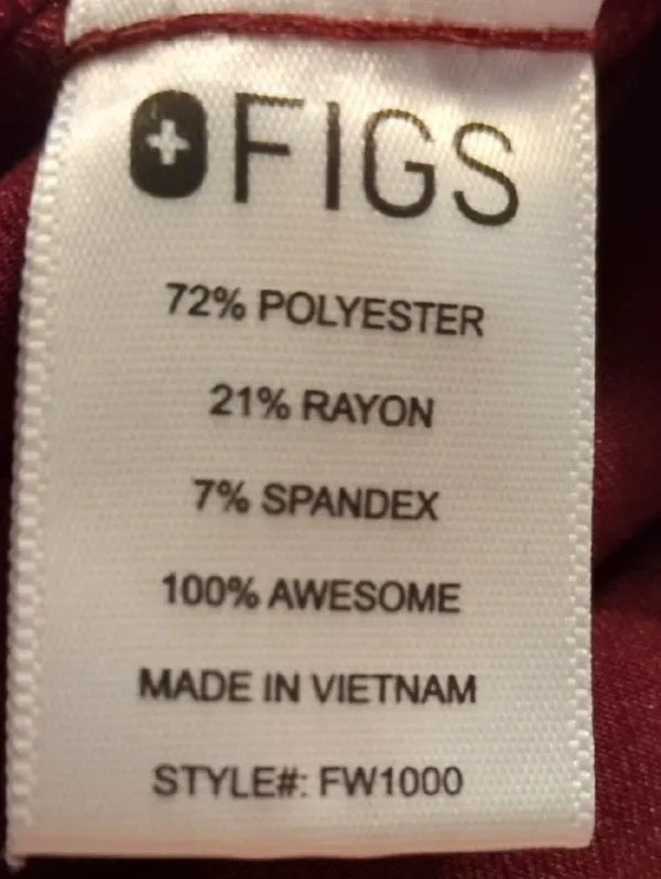 Figs Burgundy Catarina One-Pocket Scrub Top Size Large - Image 5