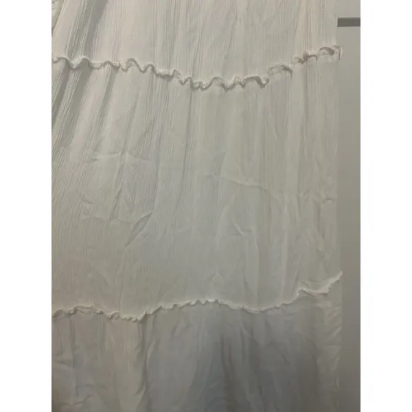 Juniors Size XL White Maxi Dress with Crochet Detail Bride Beach Sundress Thin - Image 4