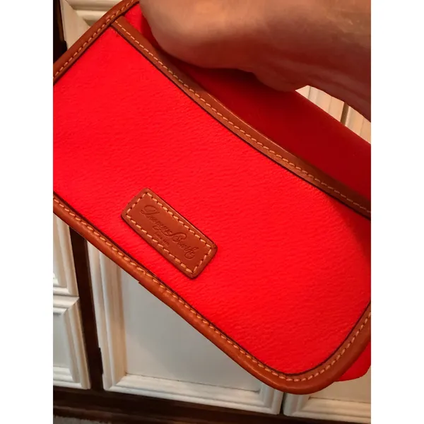 Dooney & Bourke Crossbody Bag Women Small Red Pebbled Leather Vintage Classic - Image 5