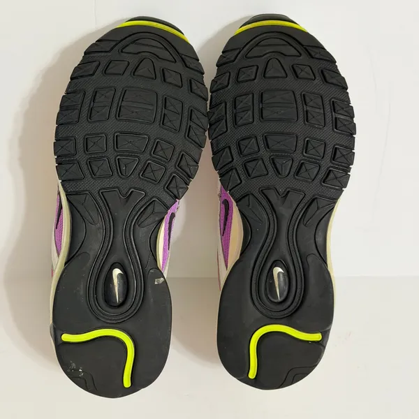 Nike Air Max 97 White Electro Green Fuchsia‎ Glow Sneakers Womens 7 Multicolor - Image 13