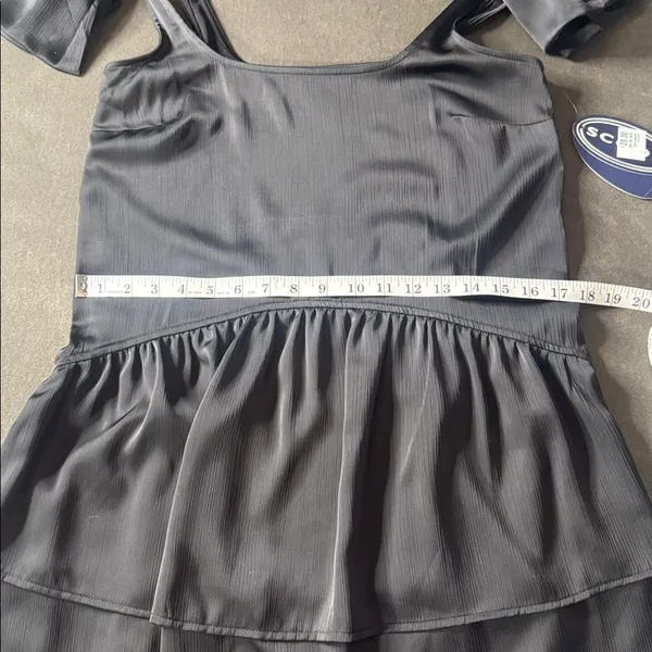 Women’s Black Scoop Bow Mini Dress Size XS 0-2 NEW - Image 10
