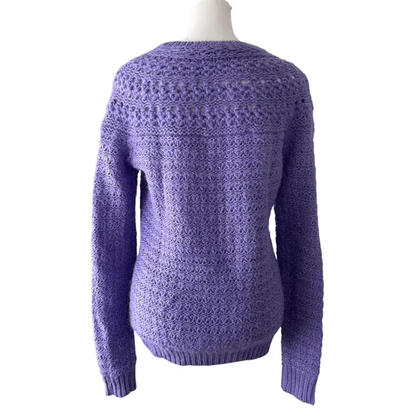 Lauren by Ralph Lauren Purple Alpaca Wool Pullover Sweater - Image 5