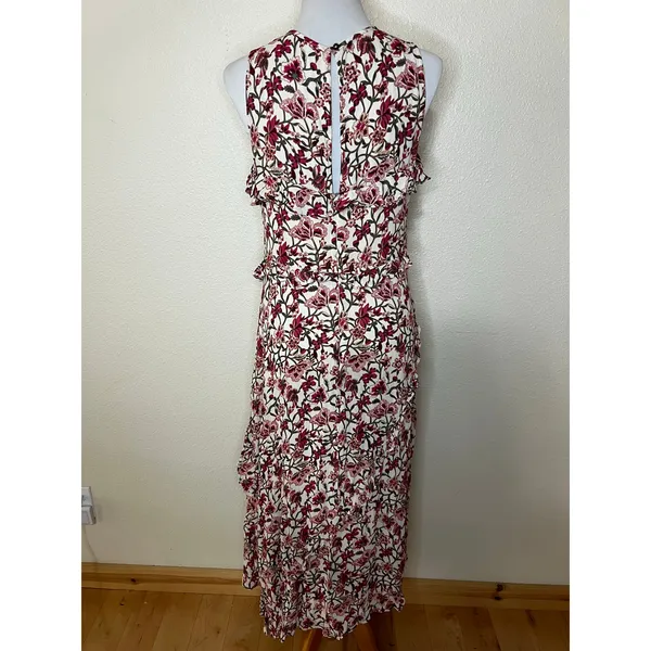 Sundance Amandine Garden Ruffled floral Maxi Dress WOMENS MEDIUM - Image 4