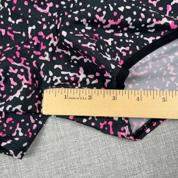 Under Armour Running Shorts Womens Large Black Pink Print 3 In Lined HeatGear - Image 5