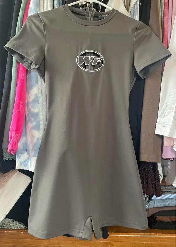 NWT White Fox Seasonal Love Playsuit Charcoal Romper - Image 3