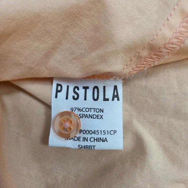 Pistola Womens Sloane Oversized Button Down Hi-Low Long Sleeve Top Orange Sz S - Image 7