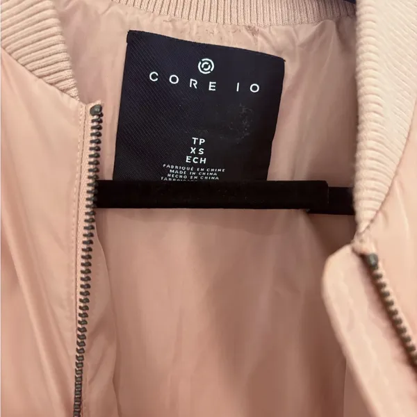 Women's Pink Bomber Jacket Size XS - Image 2