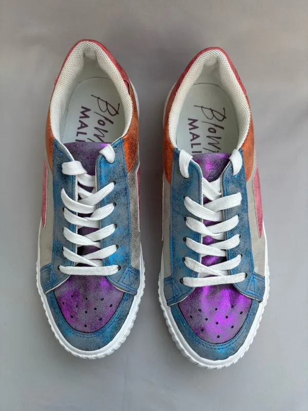 Blowfish Malibu Mens 8.5 Multicolor Colorblock Breathable Lace-Up Sneakers - Image 5