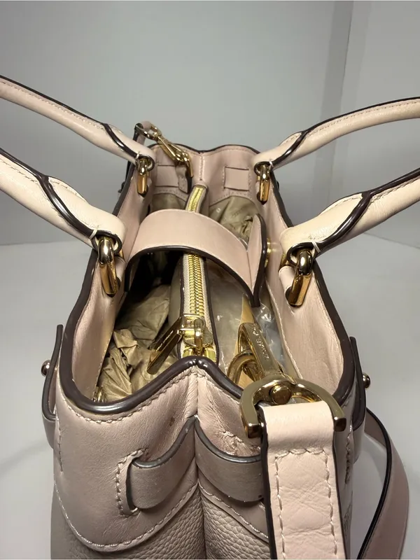 Michael Kors Blush Pink Leather 2-Way Satchel Crossbody Bag AV-1807 - Image 5