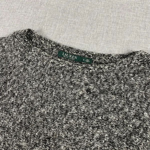 Lauren Ralph Lauren Sweater Womens Small Gray Cotton Acrylic Crew Neck Knit - Image 2