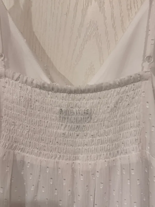 Express White Spaghetti Strap Ruffle Maxi Dress - Image 6