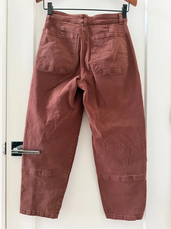 Everlane The Utility Barrel Pant Brown Rosewood Size 2 - Image 4