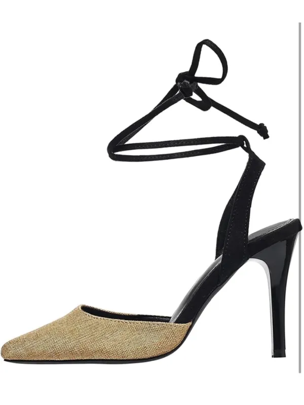 NEW Closed Toe Heels Pointed Toe Pumps 6.5 Tan - Image 4