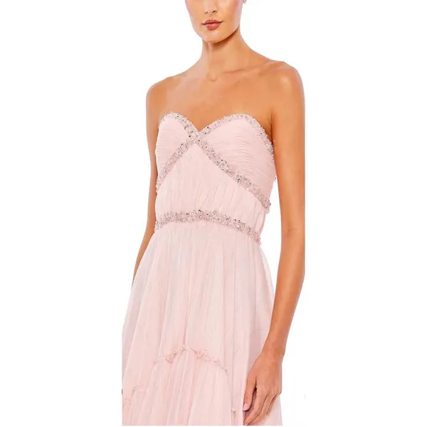 NWT Mac Duggal 68096 Pink Strapless‎ High Low Gown Sz 6 $498 - Image 4