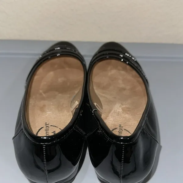 Simply Comfort Life Stride Black Slip On Wedges - Image 6